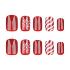 Red ribbon nails