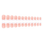 24pcs Square French-style long nail