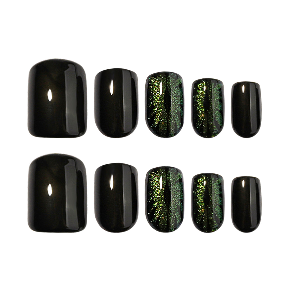 Halloween cat's eye nails