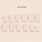 24pcs Greenish-blue French White Striped Snowflake Nails