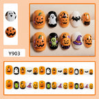 Pumpkin Halloween Nails