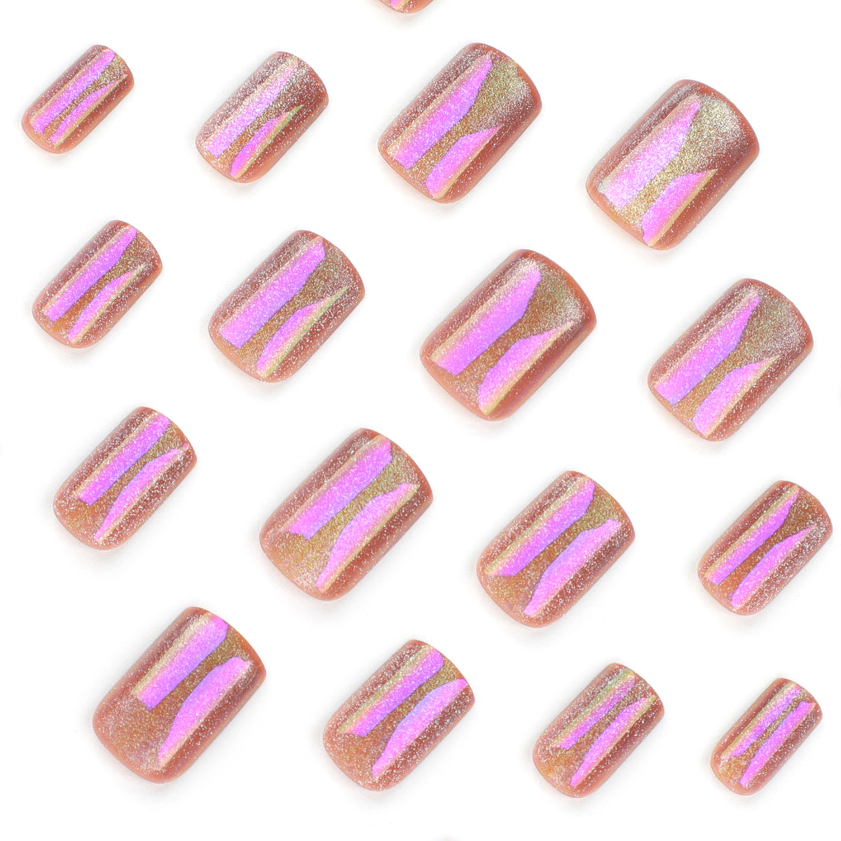 Aurora purple short nails