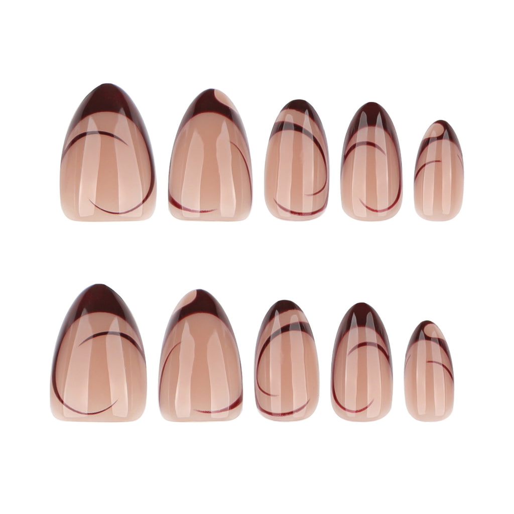 Autumn striped nails