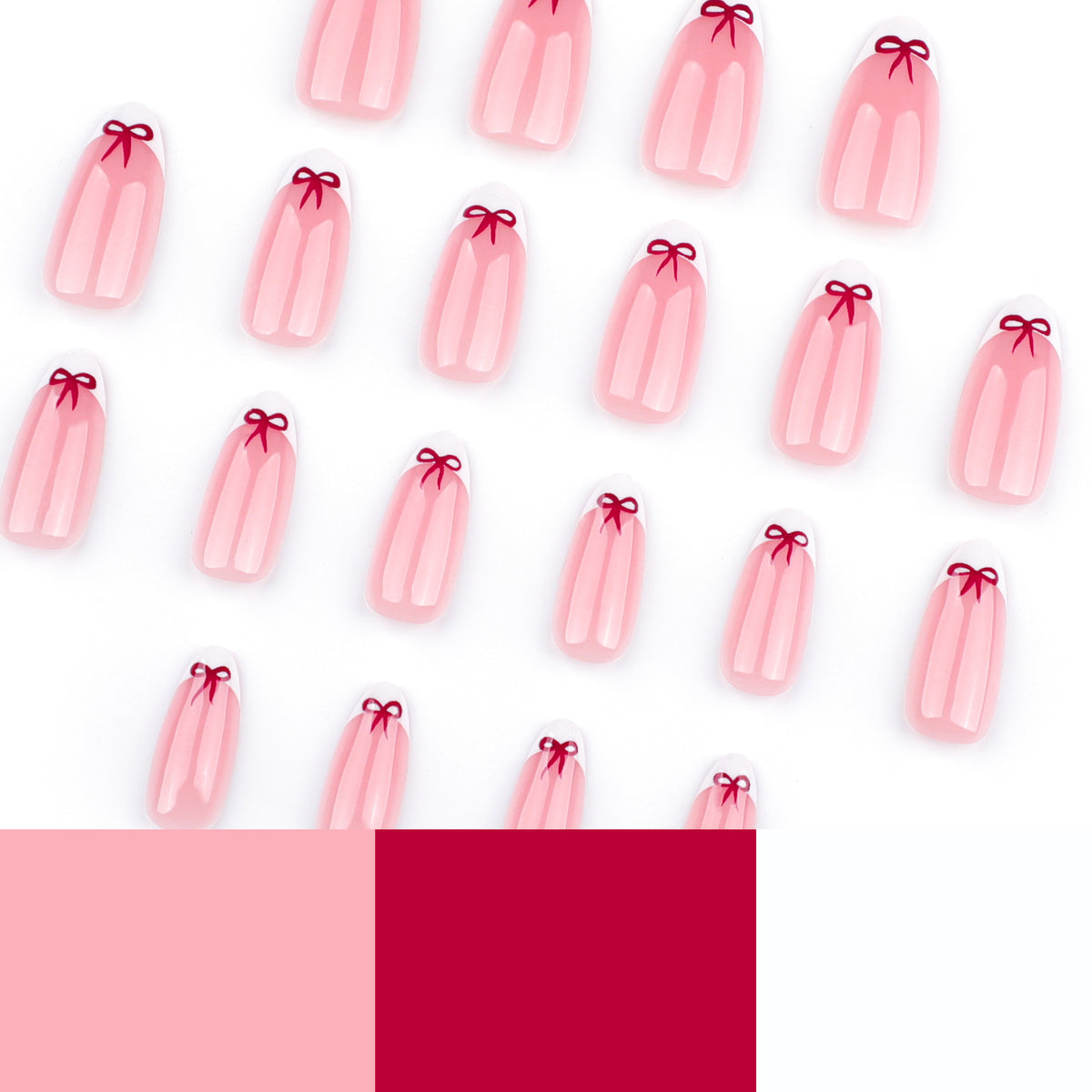 Valentine's Day bow nails