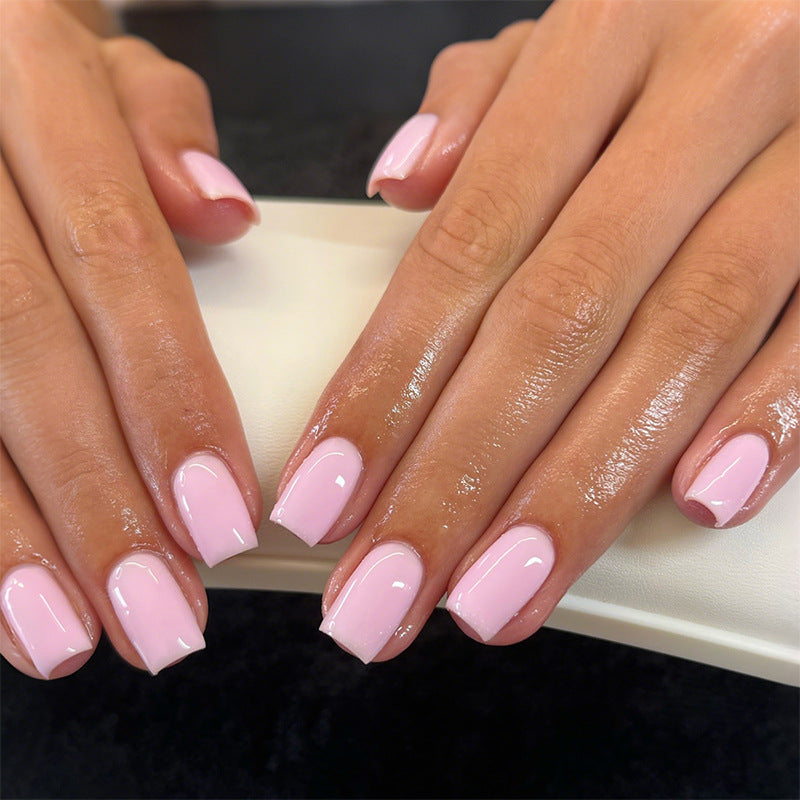 24pcs Long Pure pink color Nails