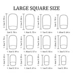24 pcs Short Square Nude French Glitter nails