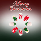 Bow Christmas tree nails