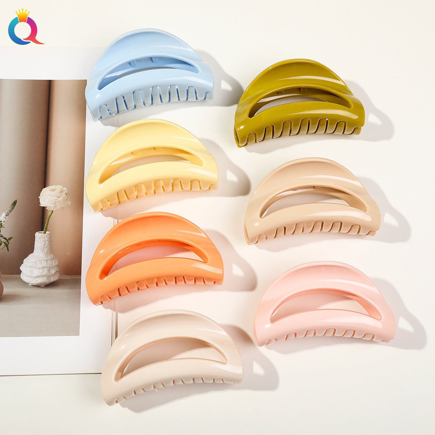 PC Hair Clip Back-of-Head Ponytail Holder Shark Clip Women's Hair Accessory