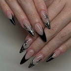 Silver-plated black nails