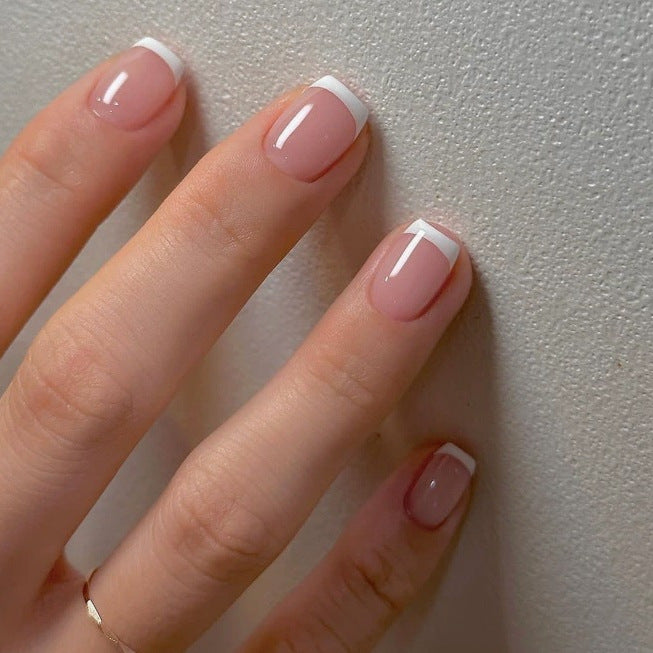 24pcs Hot sale Short French style nails
