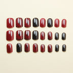 Red and Black Devil Eye nails