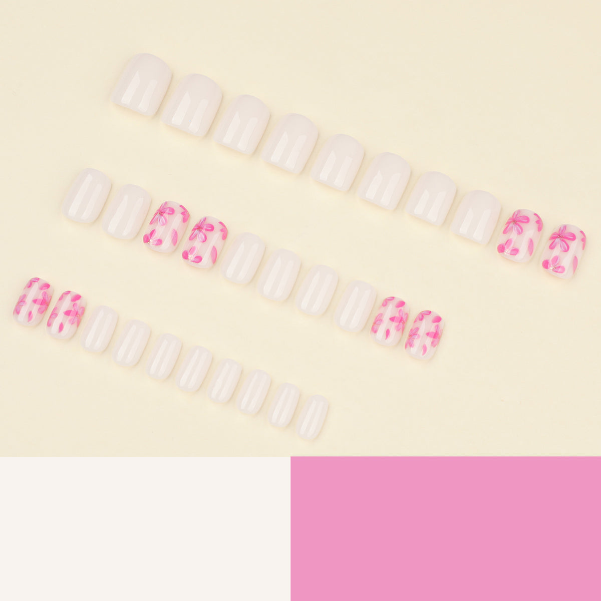 Milk Daisy nails