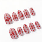 Bow gift nails