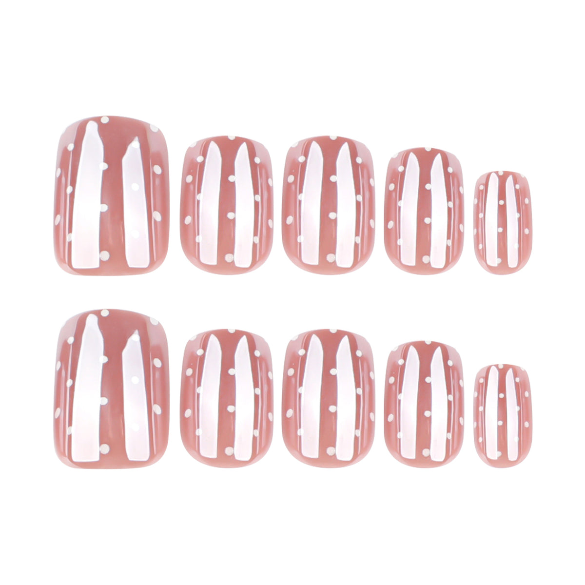 Aurora Milk Polka Dot nails