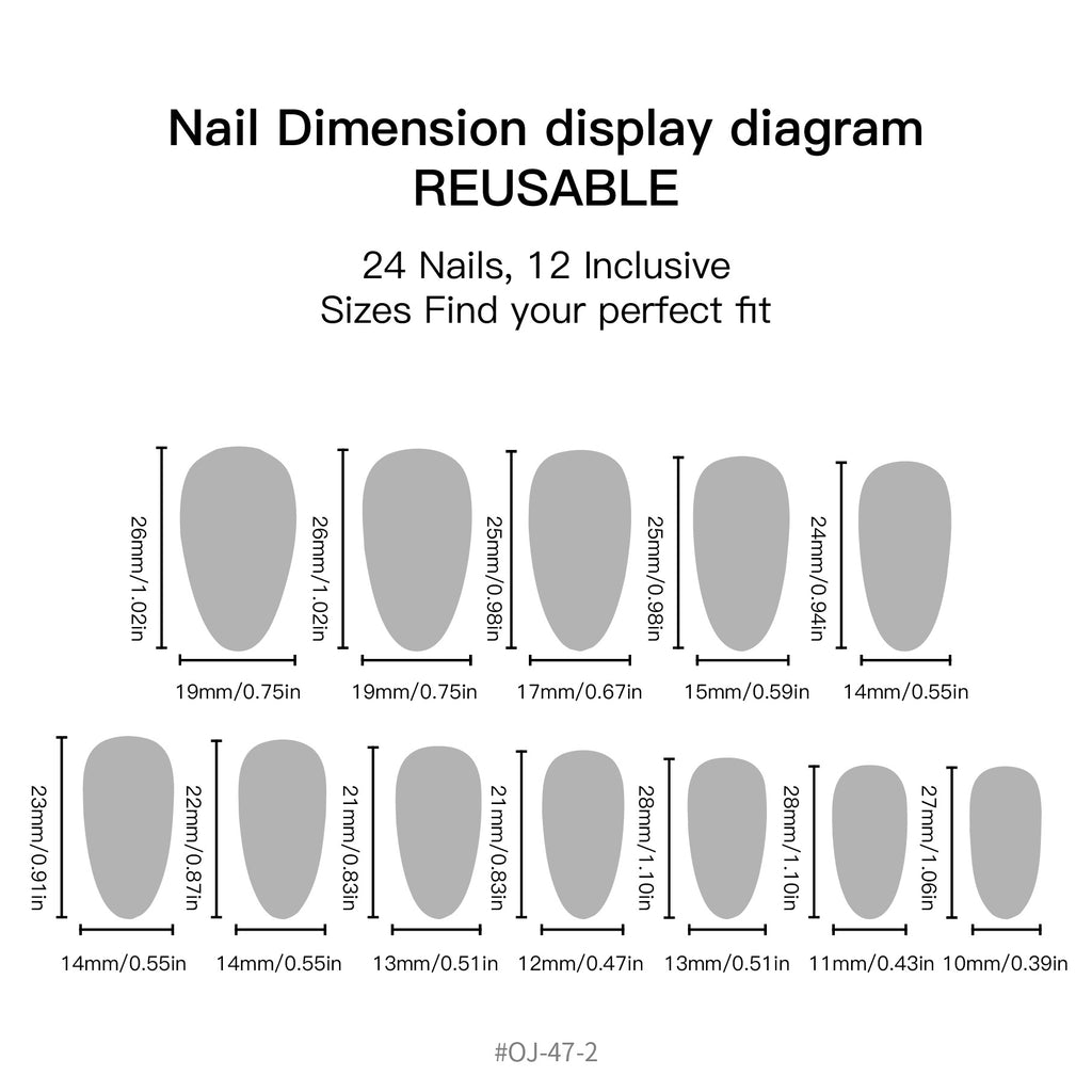 24 pcs Ombre Simple&elegant Almond White Nails