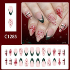 French glitter checkered nails