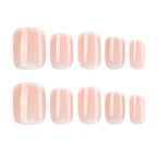 Gradient peach nails