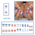 American Independence Day Western Cowboy Star Butterfly Knot Flag nails