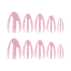 Pink polka dot nails