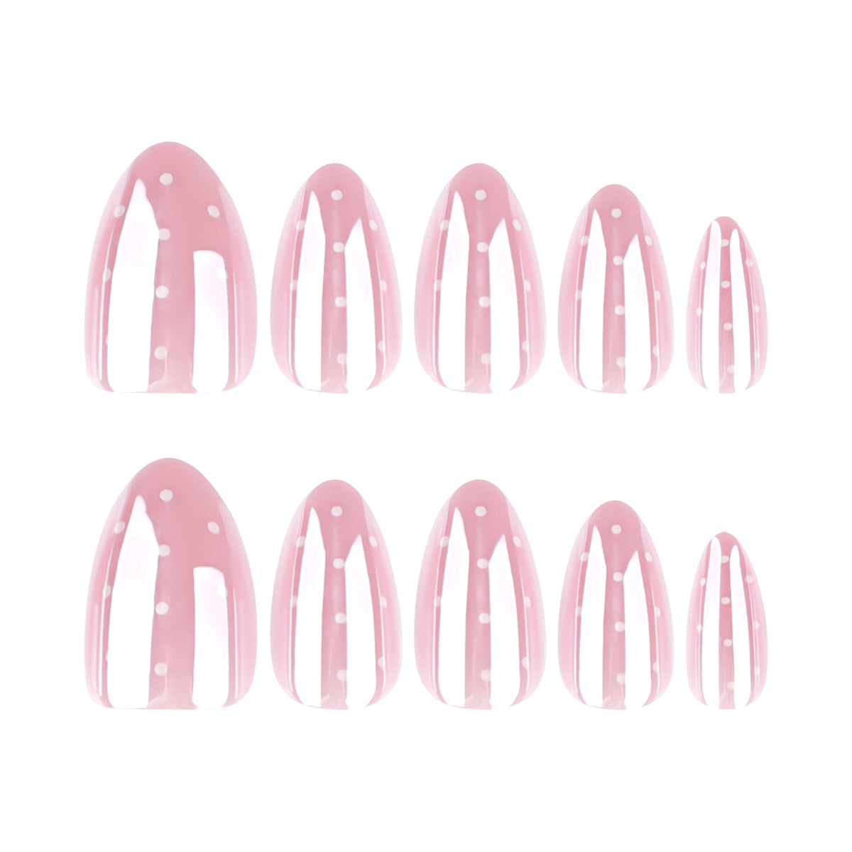 Pink polka dot nails