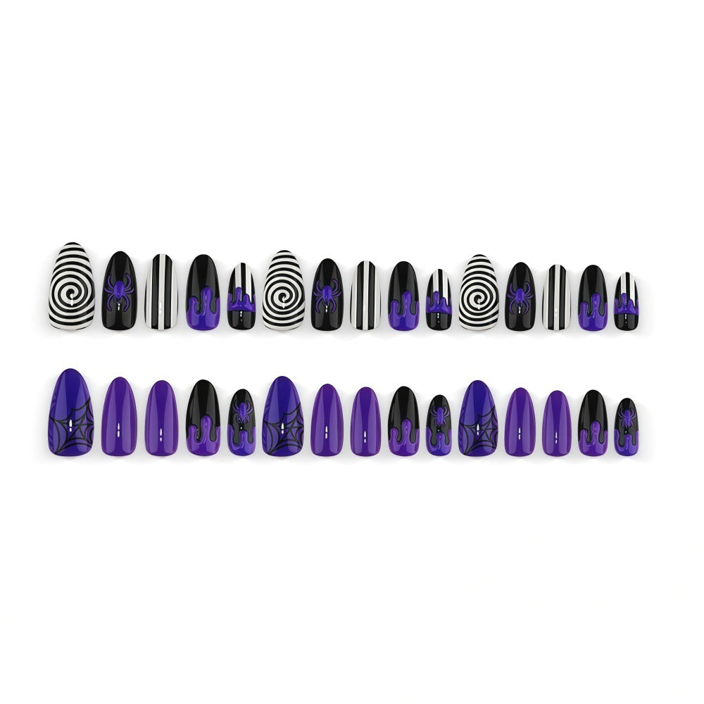 Purple-black spider nails