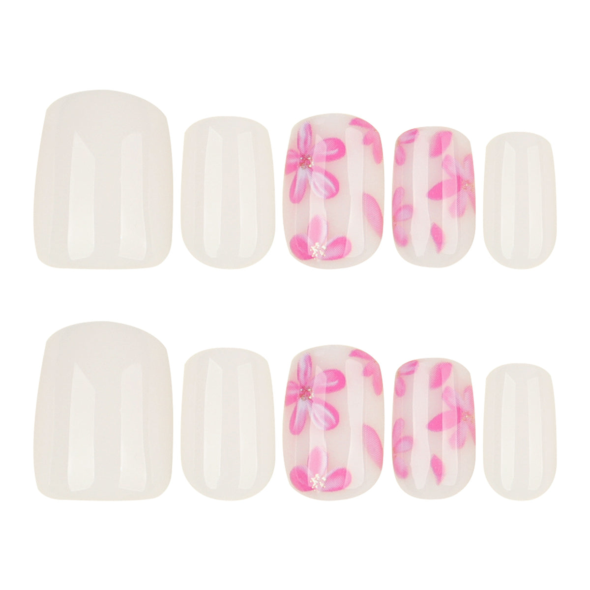 Milk Daisy nails