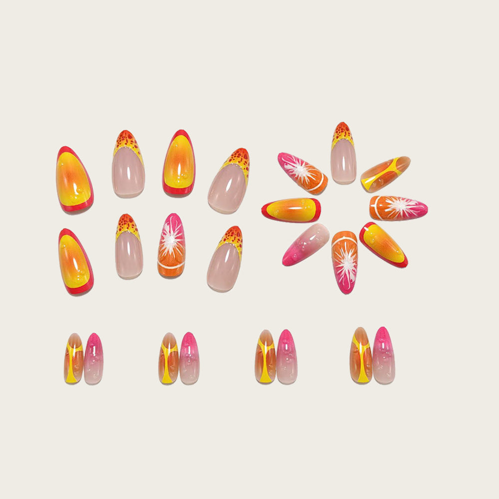 Colorful three-dimensional nails