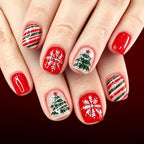 Christmas Set(4 pack) red and green striped white snowflake wearing armor set of 96 pieces