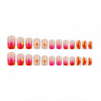 Pink-orange nails