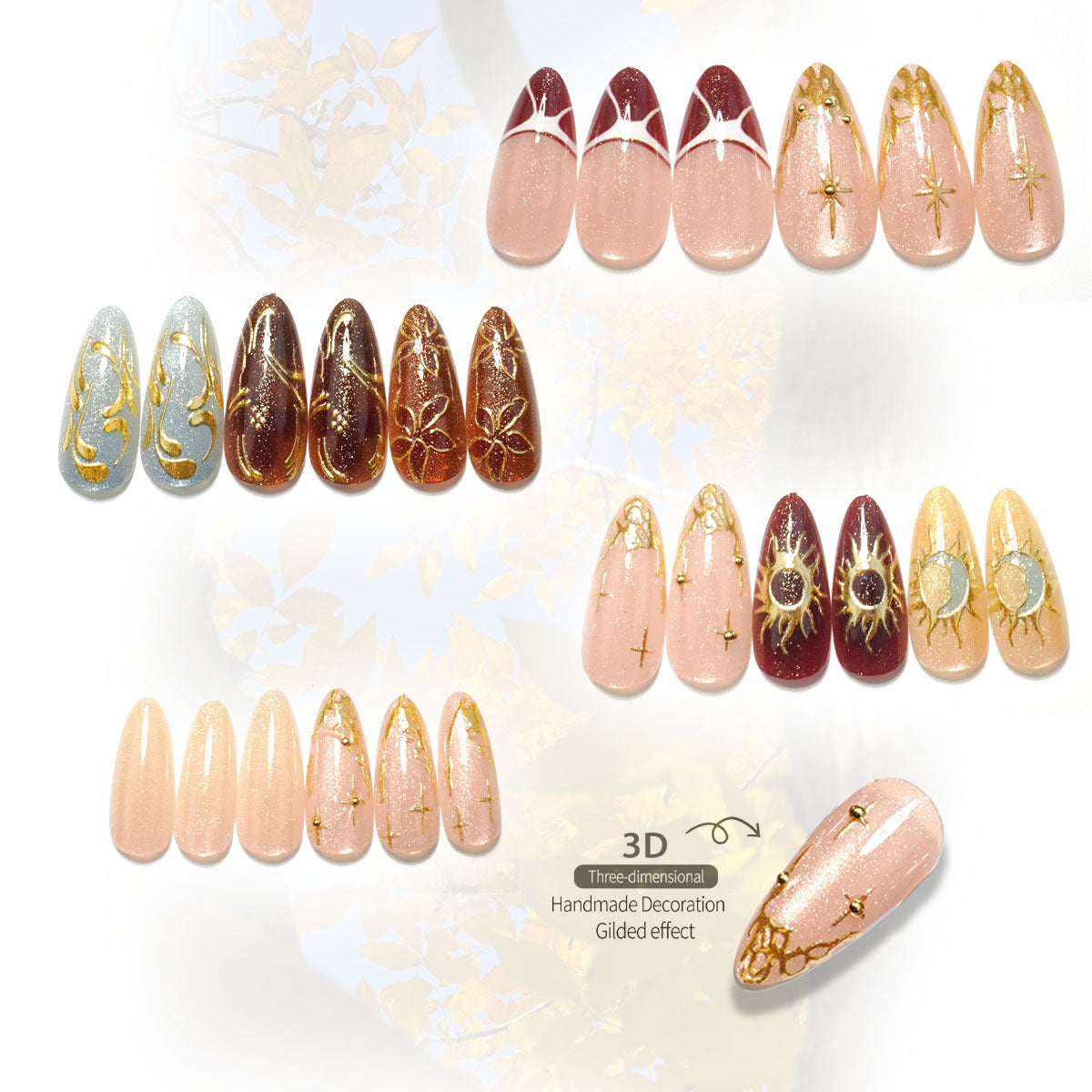 Sun moon nails