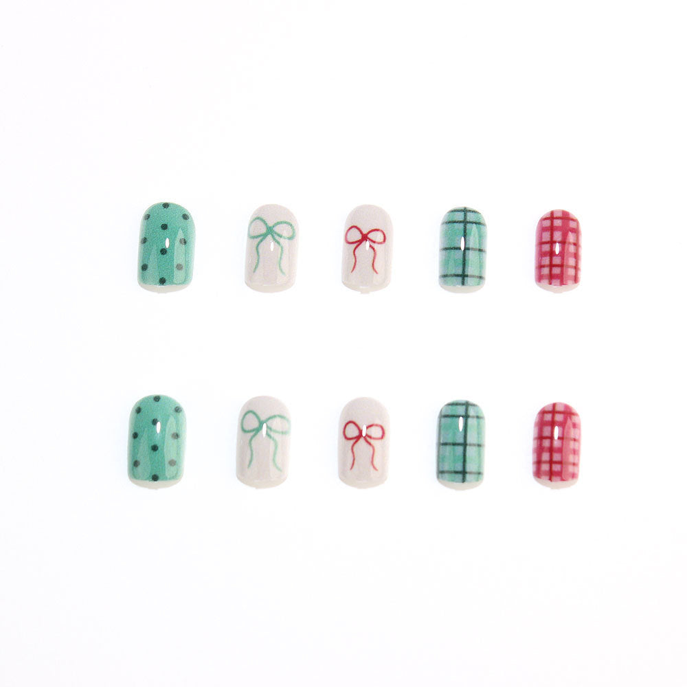 Christmas bow nails