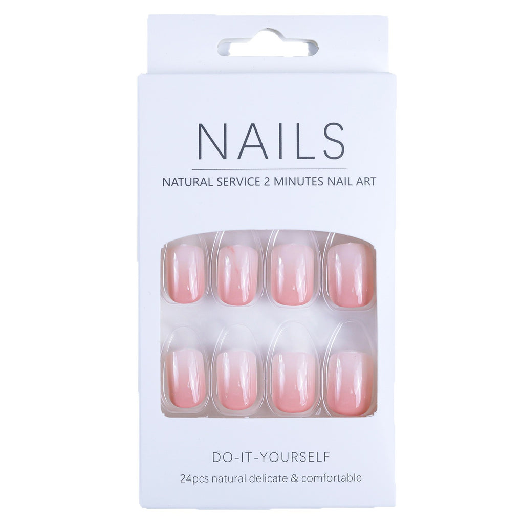 Bare color gradient nails