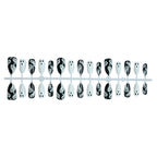 Black and white ghost nails
