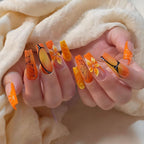 Small yellow flower-shaped nail