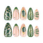 Green French nails