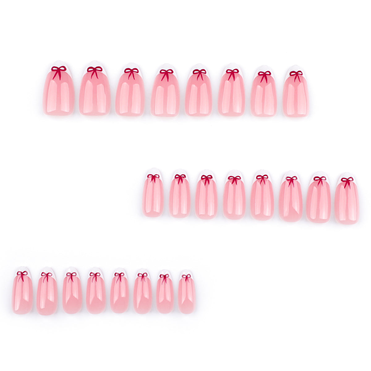Valentine's Day bow nails