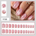 Peach blossom gilded nails