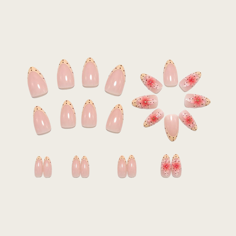 French-style polka dot nails