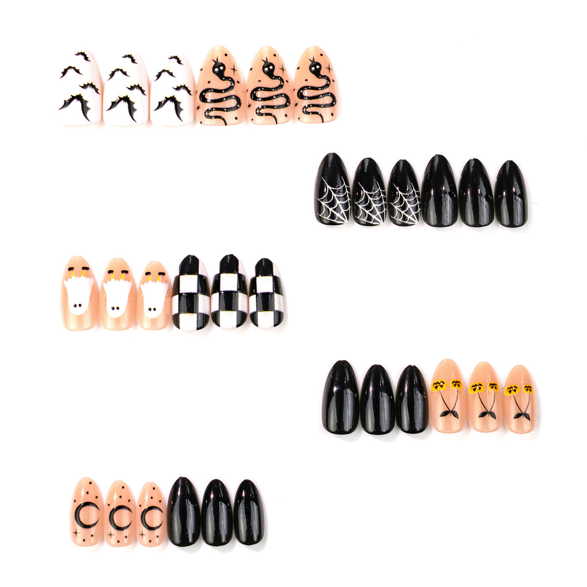 Pumpkin ghost nails
