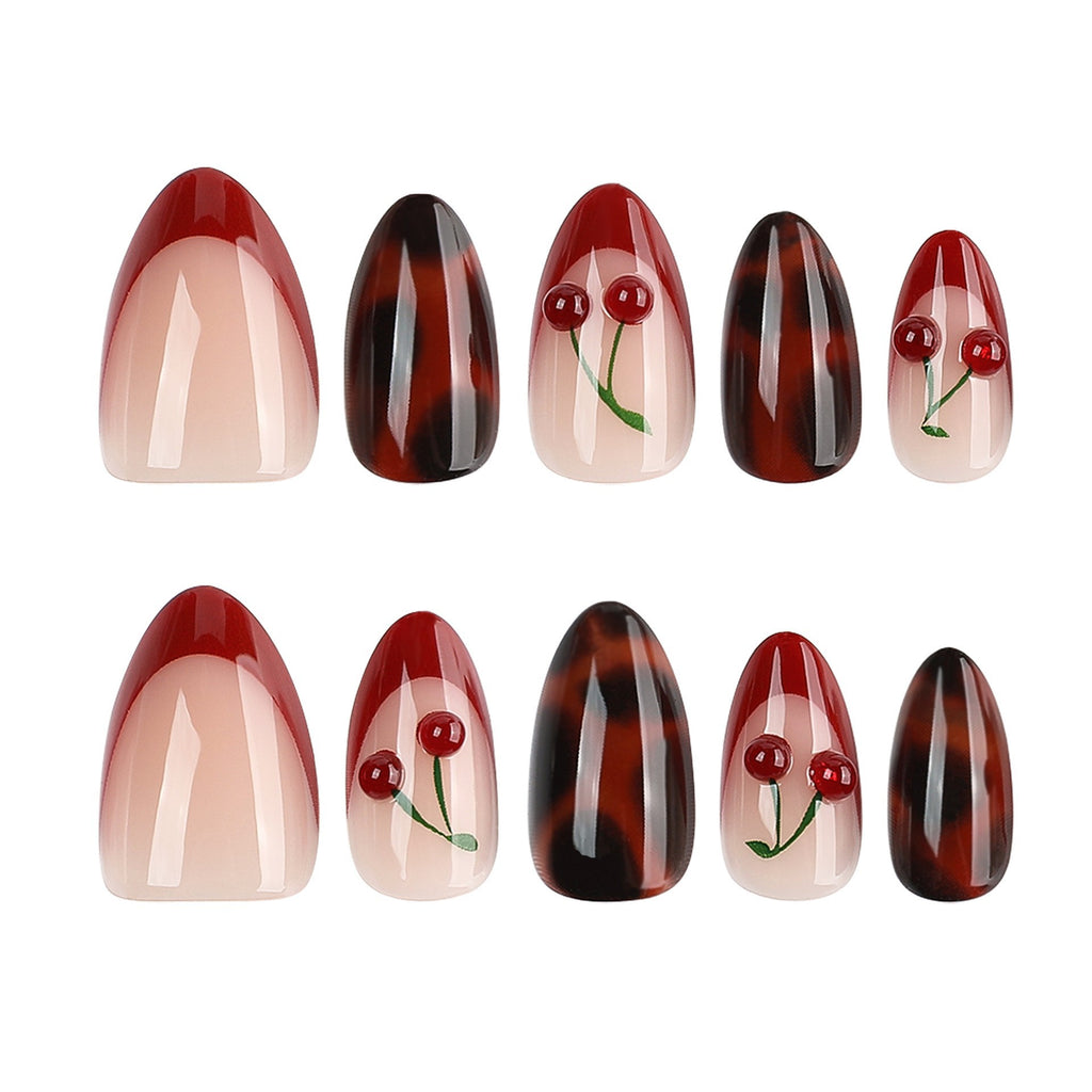Cherry sweetheart nails