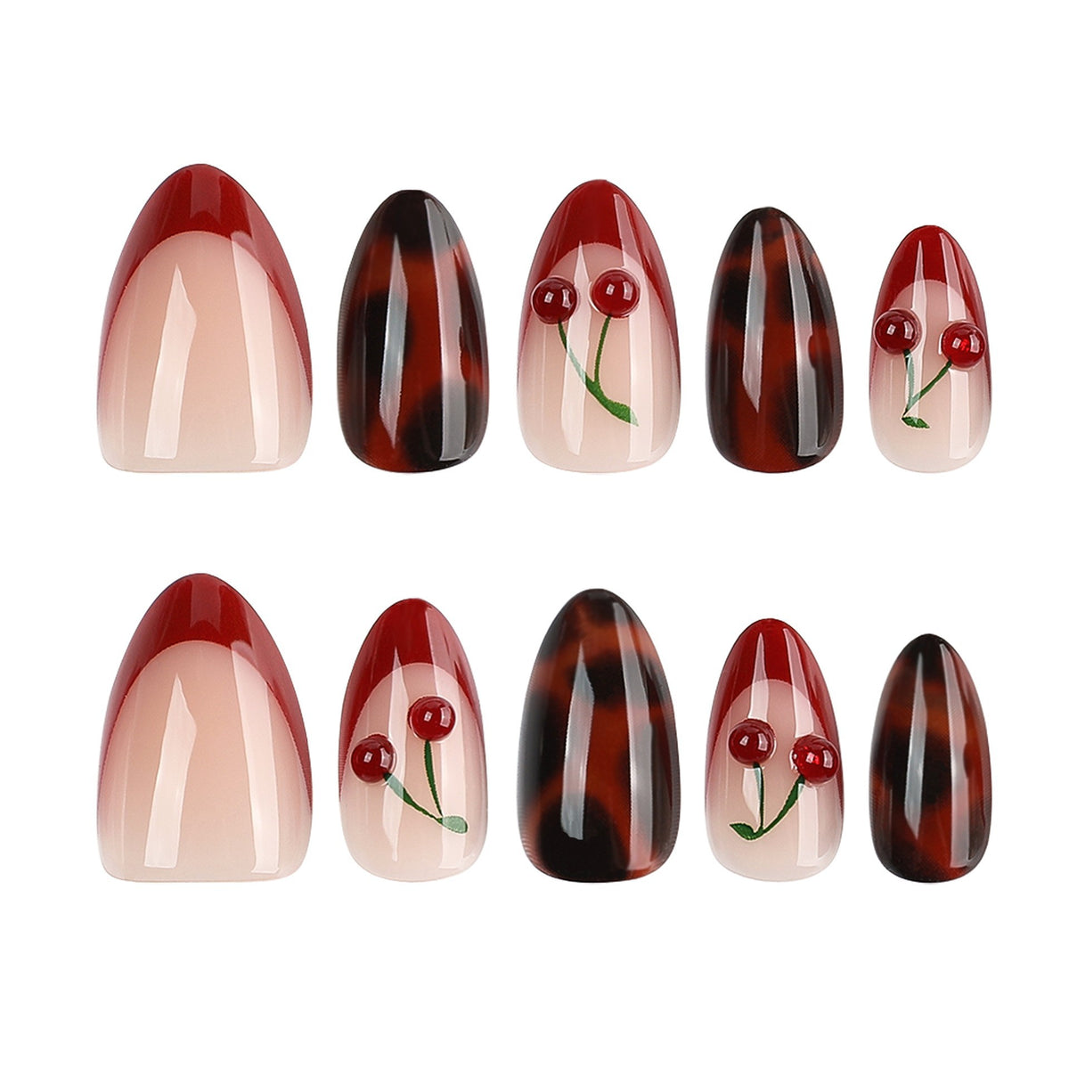 Cherry sweetheart nails