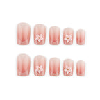 Nude pink French manicure
