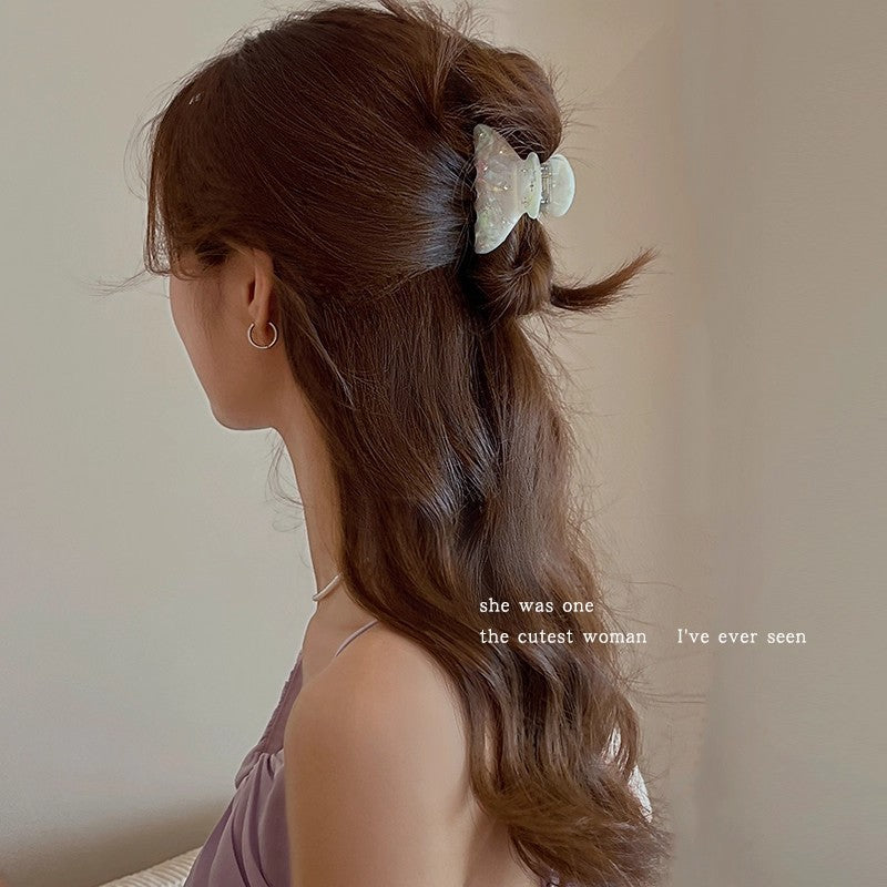 Studded Star Shark Clip Hair Accessory for Thin Hair, Cute Back-of-Head Hair Ornament for Women