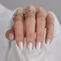 Aurora White Nails