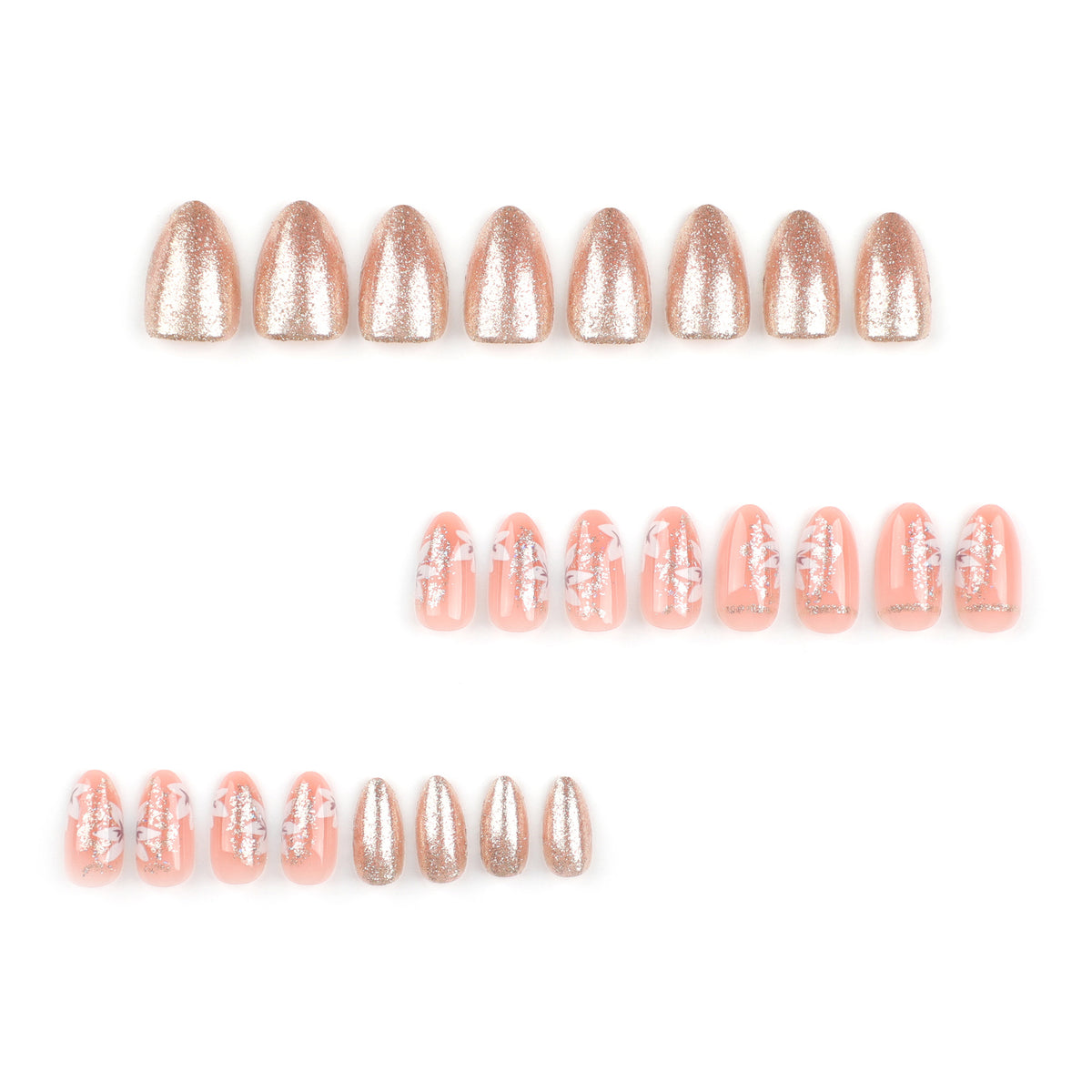 Pink rose nails