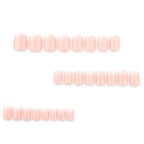 24pcs Ombre Short Pink Press on nails