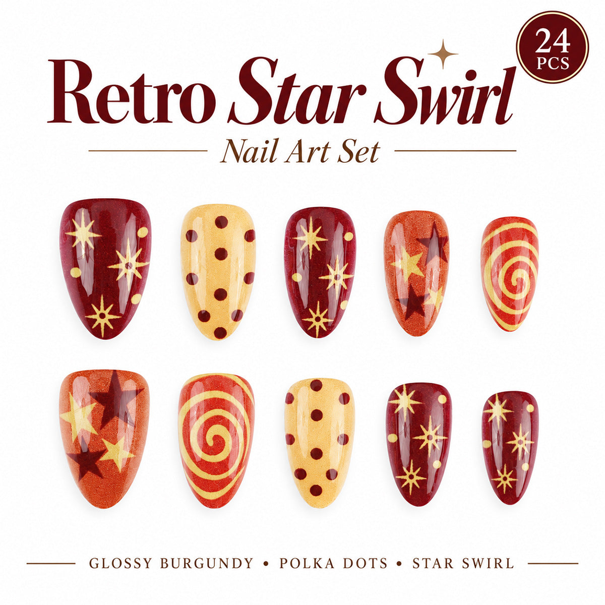 Tangerine star nails
