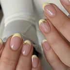 Starfish Yellow French-style Beach Vacation Nails