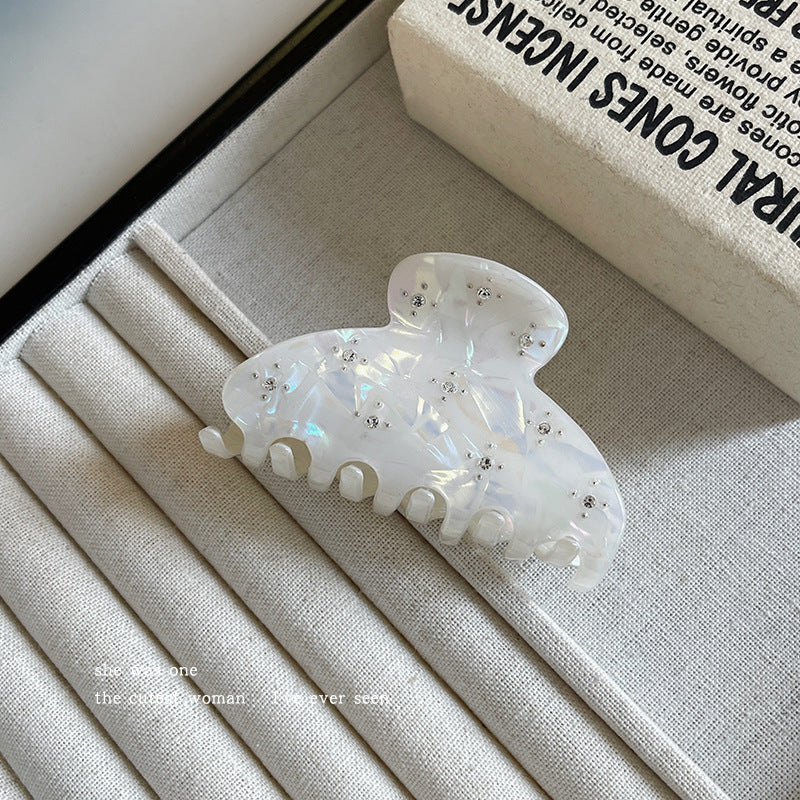 Studded Star Shark Clip Hair Accessory for Thin Hair, Cute Back-of-Head Hair Ornament for Women