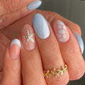 Short blue nails